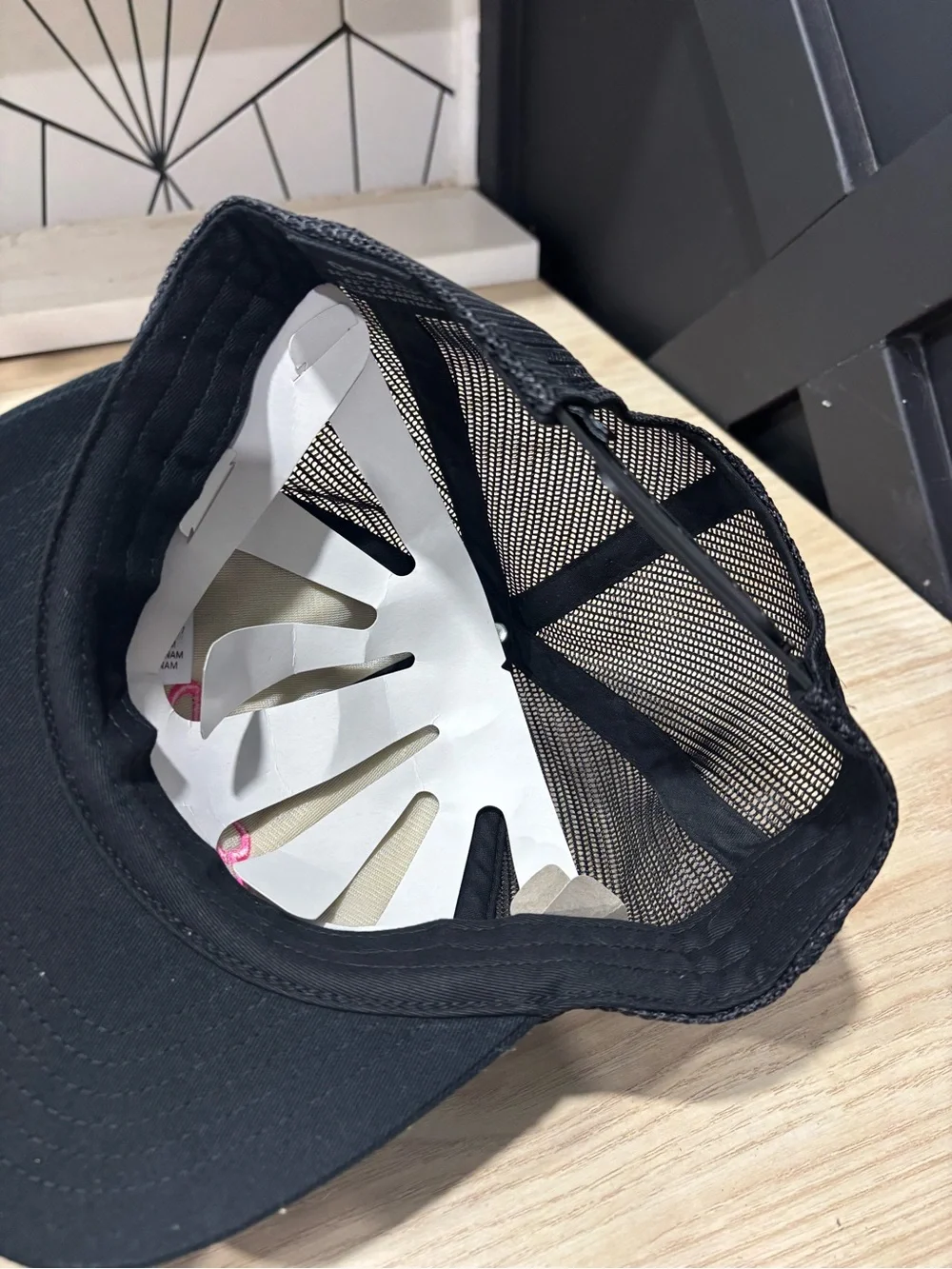 Fox Kids Black Trucker Hat with Hot Pink Fox Head